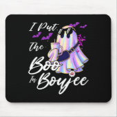 I Put The Boo In Boujee Funny Leopard Boujie Ghost Mousepad (Vorne)