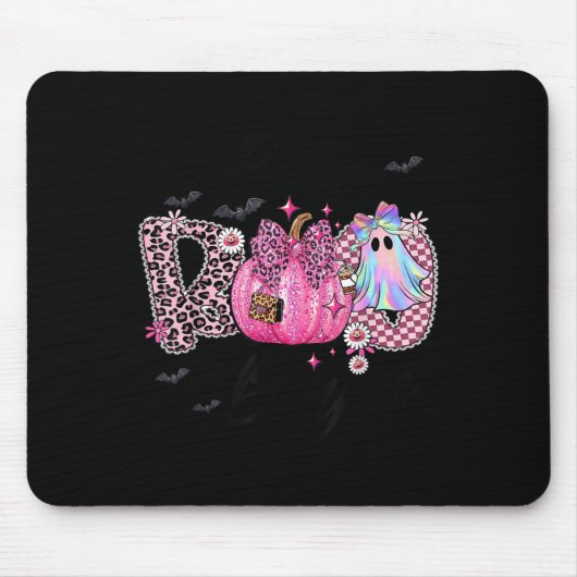 I Put The Boo In Boujee Funny Leopard Boujie Ghost Mousepad (Vorne)