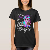 I Put The Boo In Boujee Funny Leopard Boujie Ghost T-Shirt (Vorderseite)