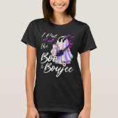 I Put The Boo In Boujee Funny Leopard Boujie Ghost T-Shirt (Vorderseite)