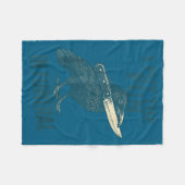 I Put The Fun In Funeral Crow Humor Quote Fleecedecke (Vorderseite (Horizontal))