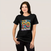 I Put the Pro in Procrastinate - Funny Sarcastic Q Tri-Blend Shirt (Vorderseite voll)