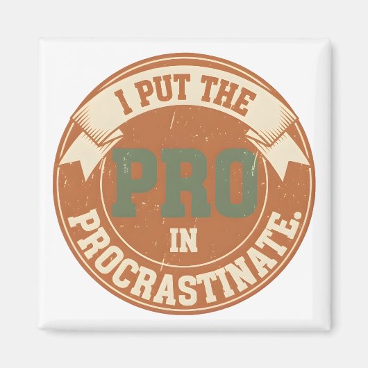 I Put the Pro in Procrastinate Magnet (Vorne)