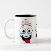 I Put the ‘Tease’ in Masterpiece Funny Cartoon Mug Zweifarbige Tasse (Links)