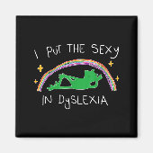 I Put The Y In Dyslexia Funny Cute Frog  Magnet (Vorne)