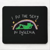 I Put The Y In Dyslexia Funny Cute Frog Mousepad (Vorne)