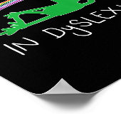 I Put The Y In Dyslexia Funny Cute Frog Poster (Ecke)