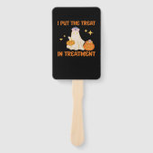 I Put Treat In Treatment Retro Funny Nurse Doctor Fächer (Vorderseite)
