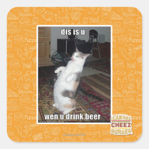 i quadratischer aufkleber