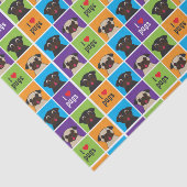 I quadriert Liebe-Mops-Farbe Gewebe-Verpackung Seidenpapier (Ausschnitt)