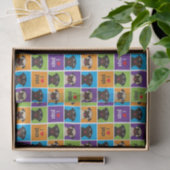 I quadriert Liebe-Mops-Farbe Gewebe-Verpackung Seidenpapier (Geschenk)