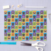 I quadriert Liebe-Mops-Farbe Gewebe-Verpackung Seidenpapier (Handwerk)