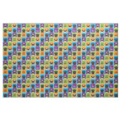 I quadriert Liebe-Mops-Farbe großes Muster Stoff (Fat Quarter (45,7 x 55,9 cm))