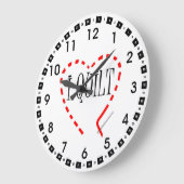 I Quilt Große Wanduhr (Winkel)