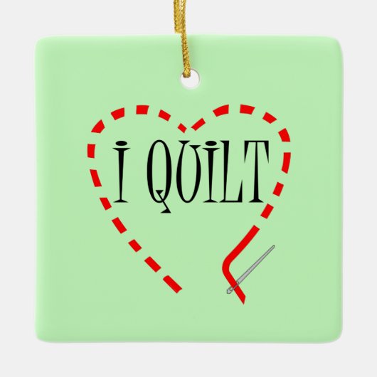 I Quilt Keramikornament (Vorderseite)
