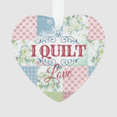 I quilt-Liebe-Patchwork-Quilter-Nähwein Weihnachte Ornament (Vorderseite)