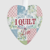 I quilt-Liebe-Patchwork-Quilter-Nähwein Weihnachte Ornament (Vorderseite)