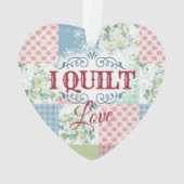 I quilt-Liebe-Patchwork-Quilter-Nähwein Weihnachte Ornament (Rückseite)