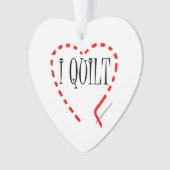 I Quilt Ornament (Vorderseite)