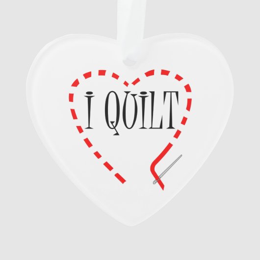 I Quilt Ornament (Rückseite)