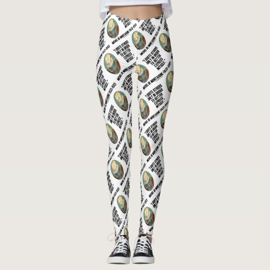 I Quote Others Better Express Myself de Montaigne Leggings (Vorderseite)