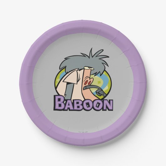 I.R. Baboon Character Abzeichen Pappteller (Vorderseite)