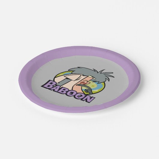 I.R. Baboon Character Abzeichen Pappteller (Schrägansicht)