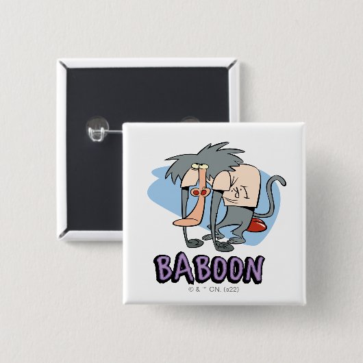 I.R. Baboon Character Graphic Button (Vorne & Hinten)