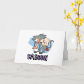 I.R. Baboon Character Graphic Karte (Gelbe Blume)