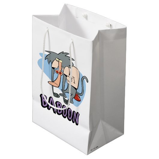 I.R. Baboon Character Graphic Mittlere Geschenktüte (Vorderseite Schrägansicht)