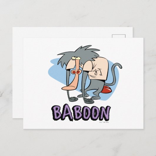 I.R. Baboon Character Graphic Postkarte (Vorne/Hinten)