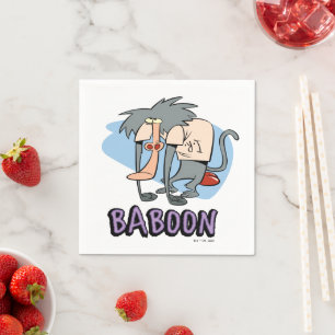I.R. Baboon Character Graphic Serviette