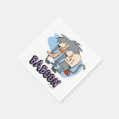 I.R. Baboon Character Graphic Serviette (Ecke)