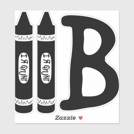 "I R GRUNT" Custom Cut Vinyl Aufkleber (Blatt)