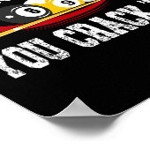 I Rack Em You Crack Em Funny Billiard Pool Billiar Poster (Ecke)