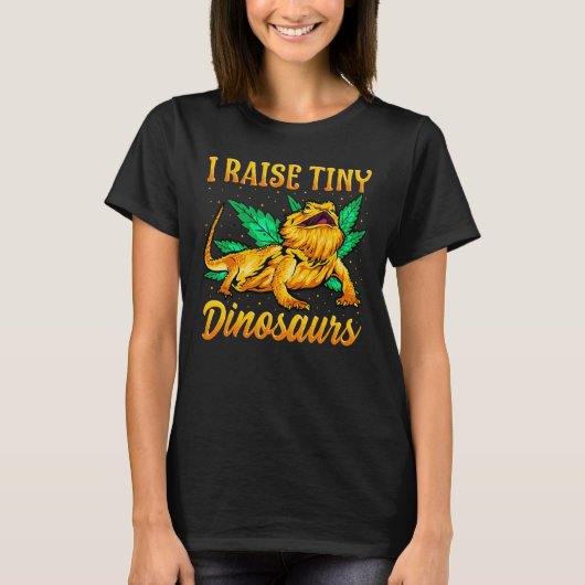 I Raise Tiny Dinosaurier Barted Dragon Shirt Mama  (Vorderseite)