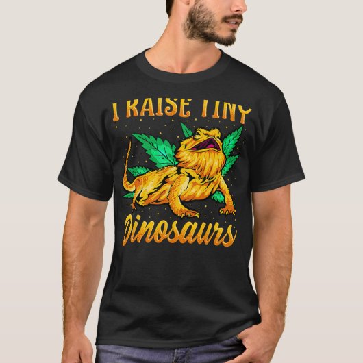 I Raise Tiny Dinosaurier Barted Dragon Shirt Mama (Vorderseite)