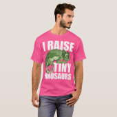I Raise Tiny Dinosaurs Funny Chameleon T-Shirt (Vorne ganz)