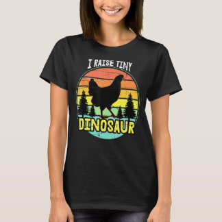 I Raise Tiny Dragon Vintage Retro 70s Crazy Chicke T-Shirt