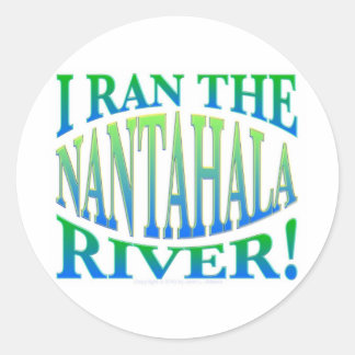 I Ran the Nantahala River Runder Aufkleber