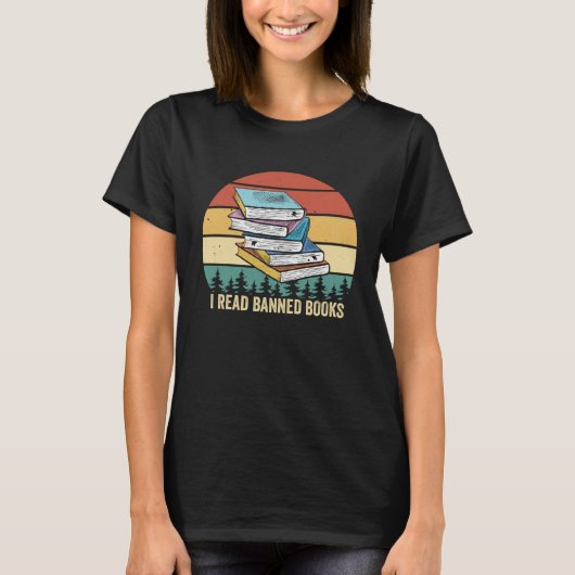 I read Banned Book Retro Vintage T-Shirt (Vorderseite)