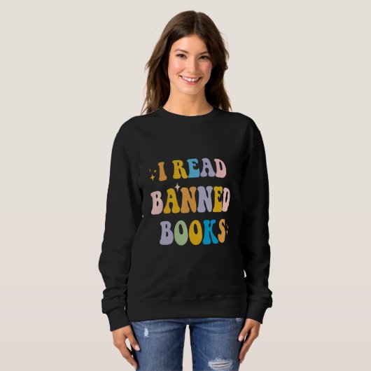 I Read Banned Books Costume Week Librarian Reader Sweatshirt (Vorne ganz)