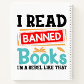 I Read Banned Books Librarian Reader Notizblock (Rückseite)