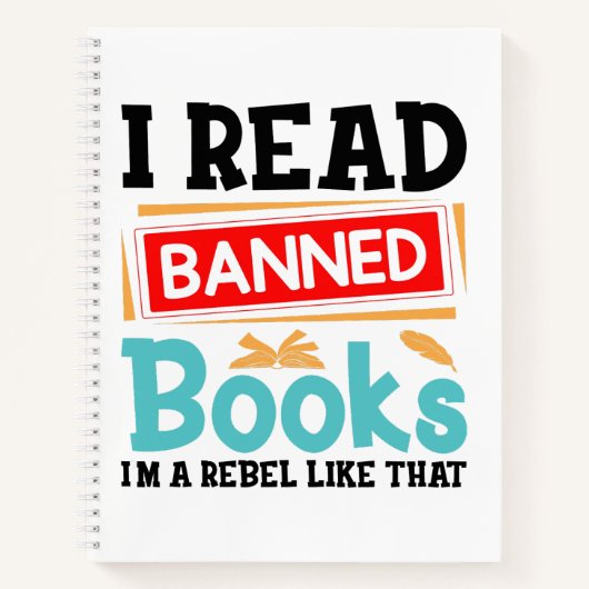I Read Banned Books Librarian Reader Notizblock (Vorderseite)