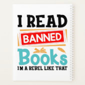 I Read Banned Books Librarian Reader Planer (Rückseite)