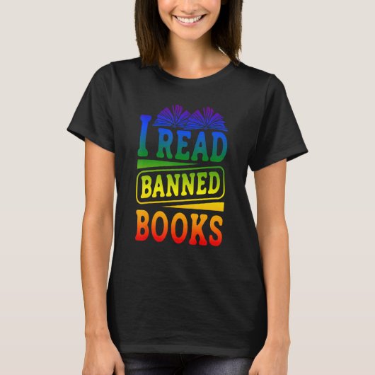 I Read Banned Books Reading Library 1 T-Shirt (Vorderseite)