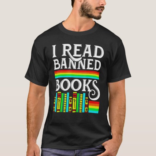 I Read Banned Books Reading Library 3 T-Shirt (Vorderseite)