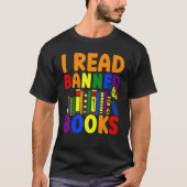 I Read Banned Books Reading Library 9 T-Shirt (Vorderseite)