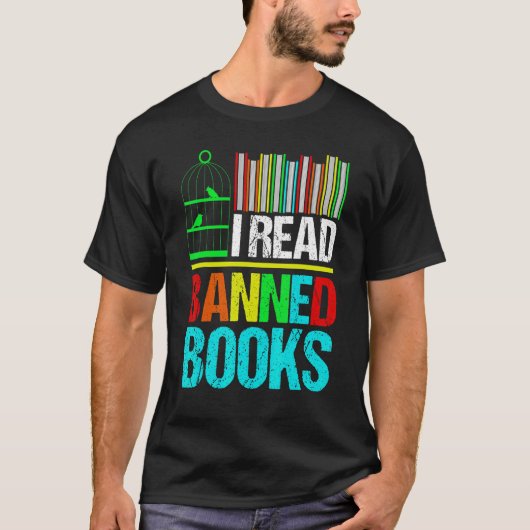 I Read Banned Books Reading Library T-Shirt (Vorderseite)