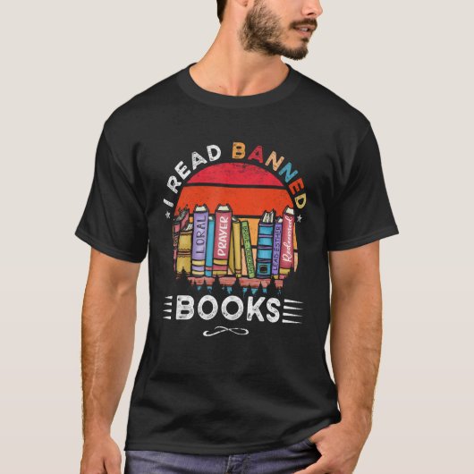 I Read Banned Books Week Librarian Freedom Reader T-Shirt (Vorderseite)